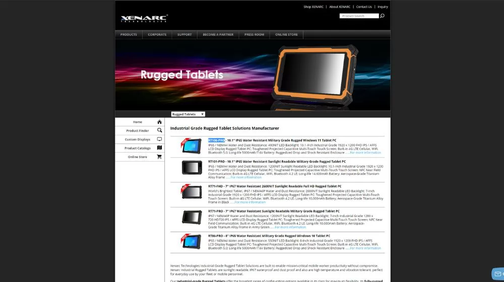 rugged tablets/compueter manufacter