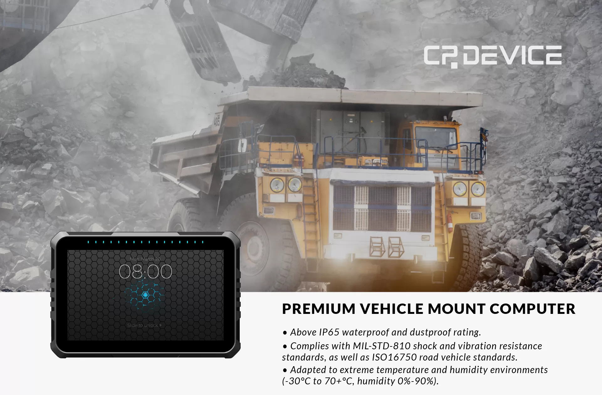 Showcasing the Reliability and Durability of CPDEVICE's Vehicle Mount Intelligent Hardware.